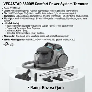 VegaStar Comfort Power System, 3800 Vt, Konteyner, 4 L, 240 Vt