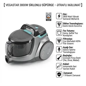 VegaStar, 3800 Vt, Konteyner, 3.5 l, 240 Vt