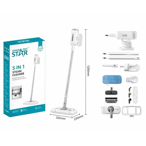Simsiz vertikal tozsoran Winning Star, quru və buxar ilə təmizləmə, 1500 Vt, 400 ml toz toplayıcı, şəbəkə 220V - AA-771006 — tozsoranlar