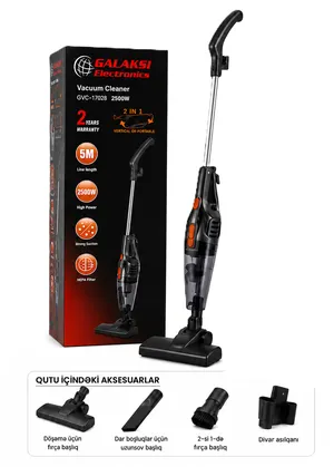 Vertikal tozsoran Galaksi Electronics GVC-17028, Simli, Quru, 2500 Vt, Şəbəkə 220V