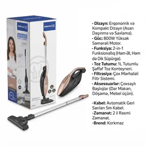 Vertikal tozsoran Korkmaz Tempratik Dikey, simsiz, boz, bej, 1000 ml