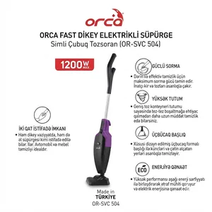 Vertikal tozsoran Orca OR-SVC 504 simli quru bənövşəyi-qara