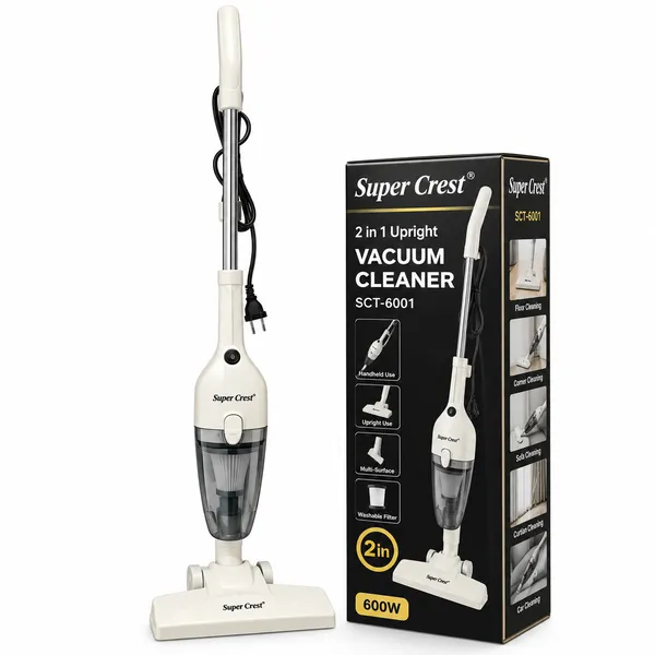 Vertikal tozsoran Super Crest SCT-6001, Simli, Quru, Ağ, 500 ml — tozsoranlar