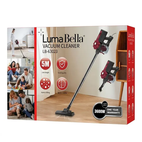 Vertikal tozsoran Luma Bella LB-63023, Simli, Quru, Qara, 1500 ml — tozsoranlar