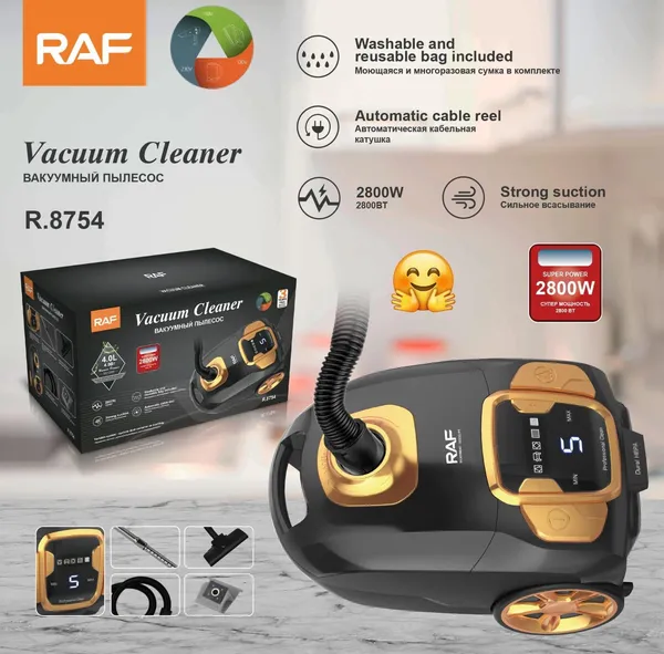 Adi tozsoranlar, qara/qızılı, 2800W güc - ZTW-ABR8754S — tozsoranlar