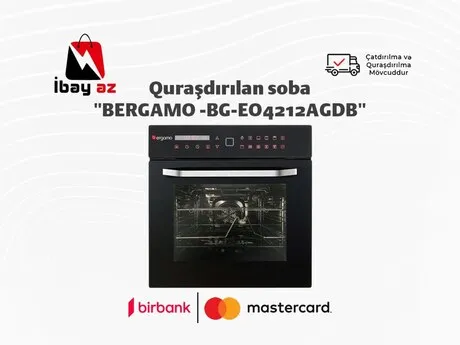 Quraşdırılan soba "BERGAMO -BG-EO4212AGDB — sobalar və plitələr