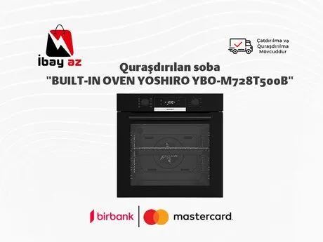 Quraşdırılan soba "BUILT-IN OVEN YOSHIRO YBO-M728T500B — sobalar və plitələr