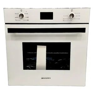 Quraşdırılan soba Sigma 2163 elektrik, 6+1 funksiyalı, mexaniki taymerli, alt-üst spirallı, turbo fanlı, soyuducu fanlı, lampalı, 65 lt həcmli, ağ korpuslu, qara iç və şüşəli, 2 metal düyməli, 2 podno