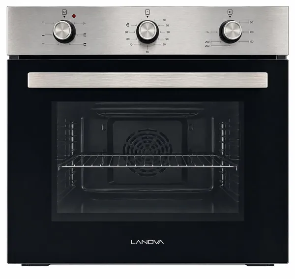 Quraşdırılan soba Lanova LNV-AO 2160 XB60-OK, Elektrik, 76 L, A, Gümüşü, Qara — sobalar və plitələr