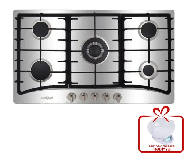 Bişirmə səthi Eurolux EU-GH3678ASD-90S_RB + elektron mətbəx tərəzisi hədiyyə — bişirmə panelləri