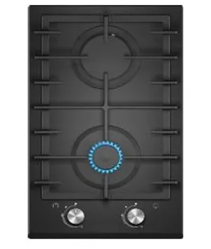 Qaz sobası Electrotech H30P24, Mat Qara, Bişmiş Şüşə