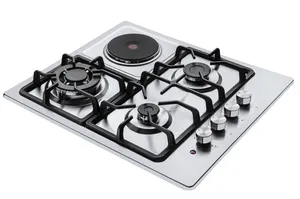 Bişirmə paneli 69560 DNG 3 qaz, 1 elektrik göz, inox korpus - 2403040049