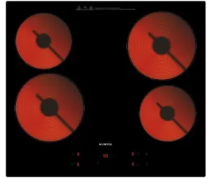 Bişirmə paneli Kumtel elektrik quraşdırılan, 6000Vt, 4-touch LED ekran, 99 dəqiqə taymeri, 9 mərhələli güc tənzimləmə, bütün növ qablar üçün uyğundur, gərginlikdən qorunma, uşaq kilidi funksiyası, zəmanət 12 ay - AA-777-019