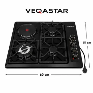 Quraşdırılan bişirmə səthi Veqastar Mebel Qazı Qara AZ-8263