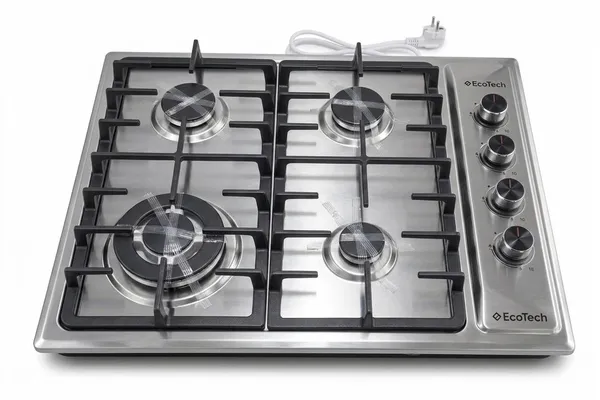 Qaz bişirmə paneli Ecotech E60 M4004IX, gümüşü, mexaniki — варочные панели