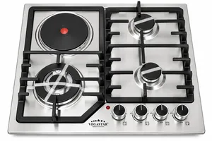 Kombinə edilmiş bişirmə paneli VegaStar 6010S Turbo 3 qaz/1 elektrik 4 konforlu 60 sm