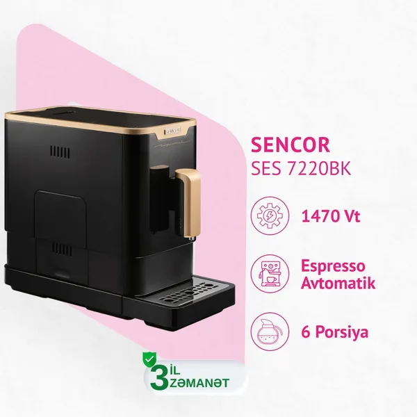 Qəhvə maşını Sencor SES 7220BK — кофемашины
