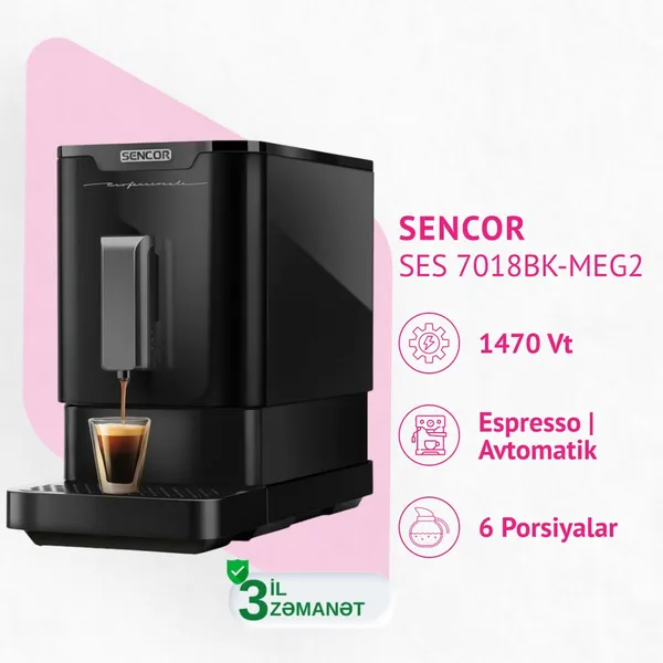 Qəhvə maşını Sencor SES 7018BK-MEG2 — qəhvə maşınları