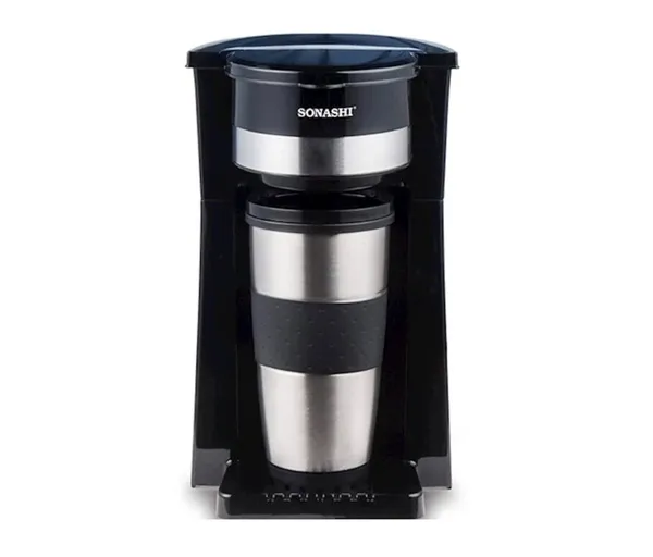 Qəhvə maşını Sonashi BB-002394 damcılı, 600 Vt, 0.4 lt, gümüşü-qara - BB-002394 — qəhvə maşınları