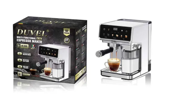 Qəhvəbişirən Duvel DL-261 Borulu Gümüşü 1350 Vt 1.6 l — qəhvə maşınları