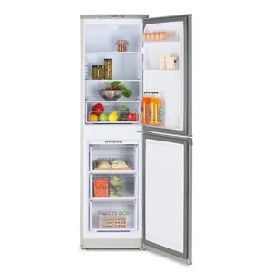 Biryusa M420 aşağı donduruculu, iki kameralı, metal rəng, LED işıqlandırma, avtomatik ərimə, mexaniki idarəetmə, 165x48x60.5 sm, 205/125/80 l - Biryusa_M420