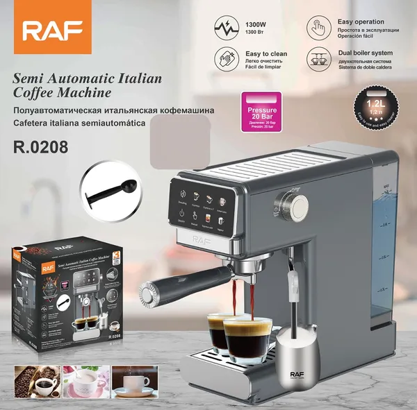 Qəhvə maşını RAF R.0208, qara — qəhvə maşınları