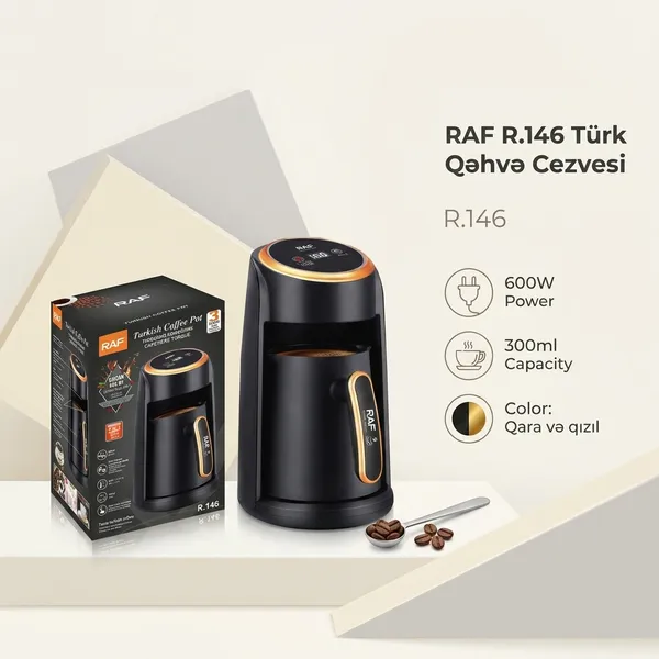 Qəhvəbişirici RAF R.146 (RAX004), qara — кофемашины