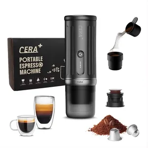 Portativ qəhvə bişiricisi CERA+ PCM03S, espresso, 150 Vt, 0.08 L, qara