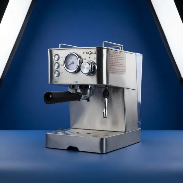 Qəhvə maşını Eurolux (N-NN88), borulu, 1100 Vt, 1.5 L, gümüşü — qəhvə maşınları