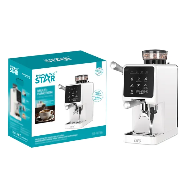 Qəhvə maşını Winning Star RS-ST-9736, Espresso, 1840 Vt, 2.3 L, ağ — qəhvə maşınları