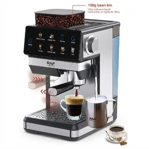 Qəhvə maşını RAF R.195, espresso, 1350 Vt, 1.8 l, gümüşü