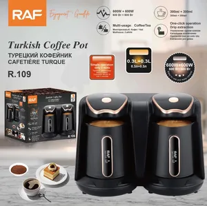 Qəhvəbişirən RAF R.109, 1200 Vt, 0.3 L, Qara