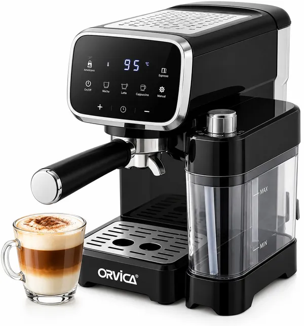 Qəhvə maşını Orvica ORM-6805, qarışıq, 1850 Vt, 1.5 l, qara — qəhvə maşınları