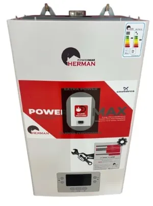 Qaz kombisi Herman POWERMAX, İki konturlu, 40 kVt, Ağ