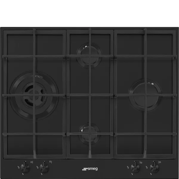 Smeg Qara Mat Qaz Plitəsi PX364LMB — bişirmə panelləri