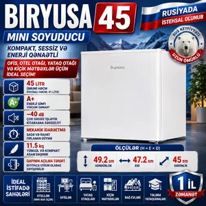 Mini soyuducu Biryusa 45, Damcı sistemi, Birqapılı, Ağ