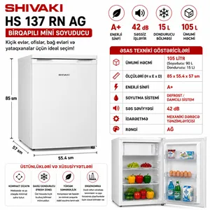 Shivaki HS 137 RN, birqapılı, ağ