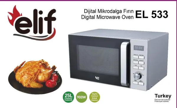 Mikrodalğalı soba Elif, gümüşü - ZTW-EL533 — микроволновые печи
