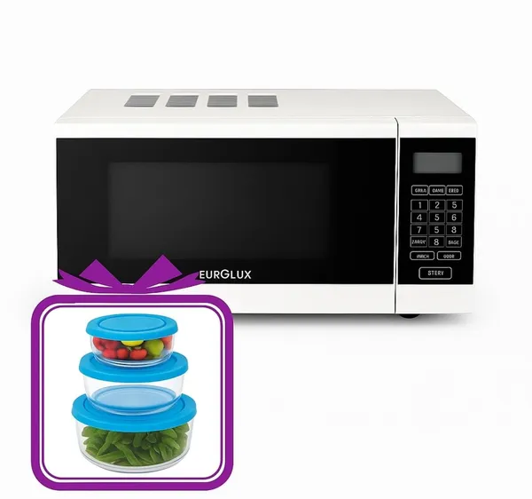Mikrodalğalı soba Eurolux VP-MW023-01GSD + yemək saxlama qabları Hədiyyə — микроволновые печи