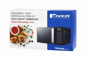 Mikrodalğalı soba FIVER 20 L, 700 W, rəqəmsal panel, 10 güc səviyyəsi, qara - Fiver 20 L GS