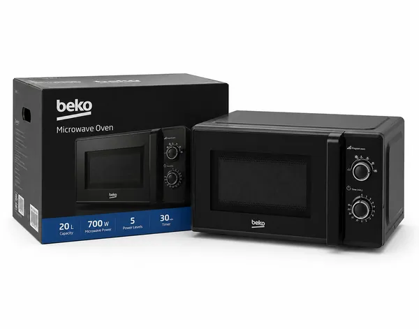 Mikrodalğalı soba Beko, 20 L, 700 Vt, Mikrodalğalar, Qara — микроволновые печи