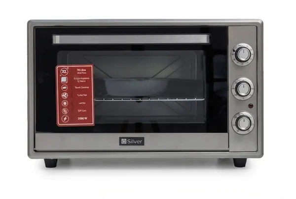 Mikrodalğalı soba Silver LZ-773814, 2000 Vt, boz — mikrodalğalı sobalar
