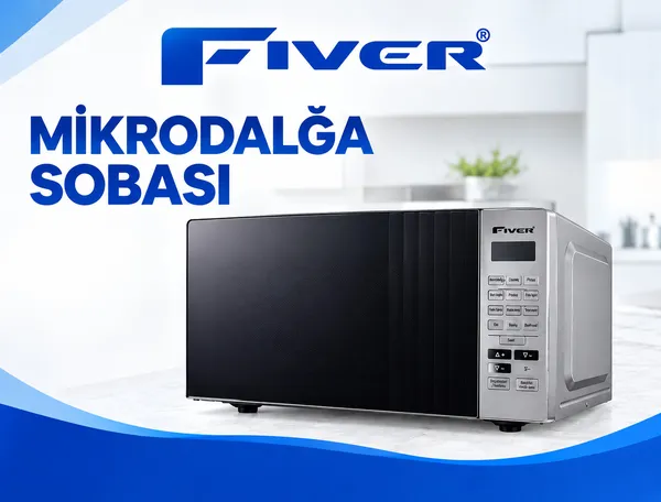 Mikrodalğalı soba Fiver Camlı Pro, 25 L, 1100 Vt, qara/boz — mikrodalğalı sobalar