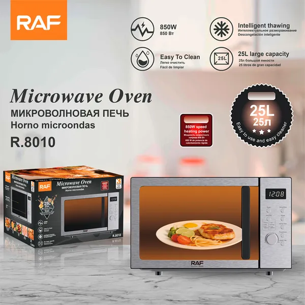 Mikrodalğalı soba RAF 25 l 850 W gümüşü — mikrodalğalı sobalar