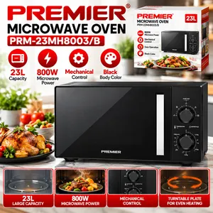 Mikrodalğalı soba Premier PRM-23MH8003/B, 23 L, 800 Vt, Qara
