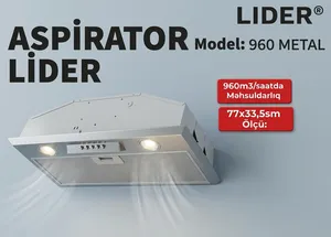 Asma aspirator Lider, 960 kub. m/ saat, Metalik, Mexaniki