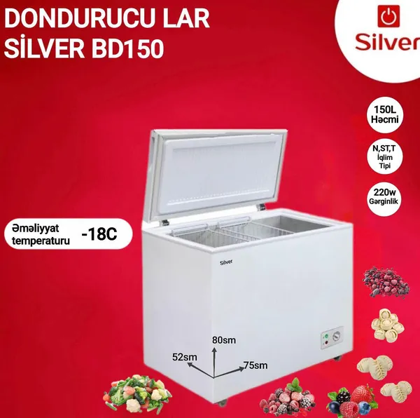 Dondurucu qutu Silver BD 150 — dondurucular