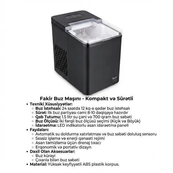 Buz generatoru Fakir Sitare, 2.2 l — морозильники