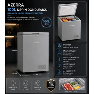 Dondurucu qutu Azerra SH-ID-111 BDW-116, De Frost, Boz, 100 L