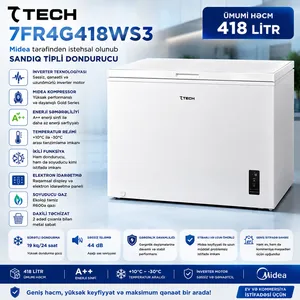 Dondurucu qutu 7Tech 7FR4G418WS3, Ağ, 418 L